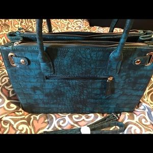 Large Dasein teal purse